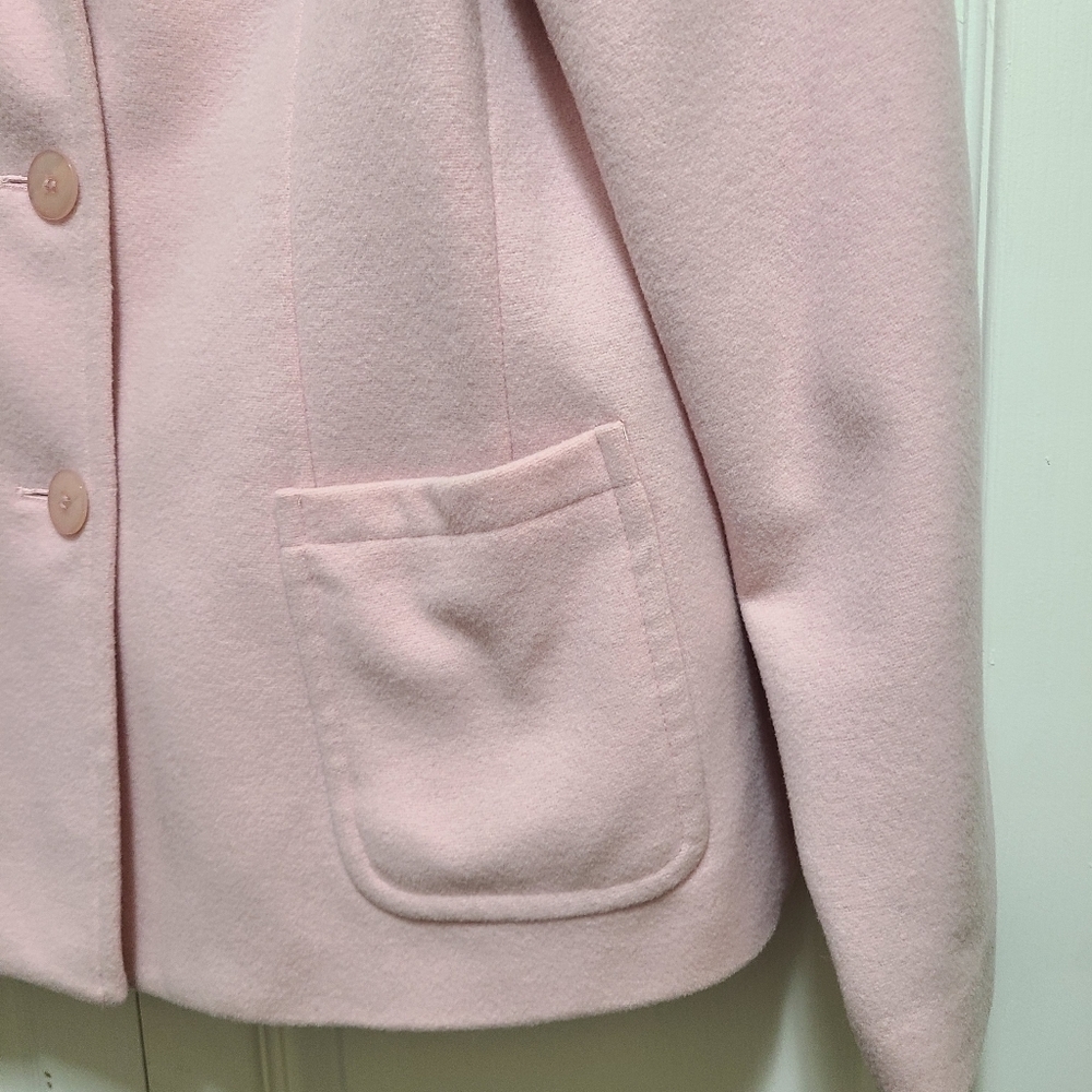 Vtg Andrea Viccaro Wool Cashmere‎ light Pink Blazer Size 10 VINTAGE - Picture 8 of 16